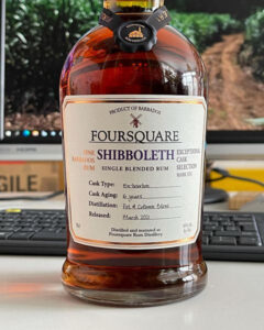 Foursquare Rum Distillery Shibboleth rum review by the fat rum pirate