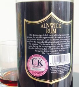 The Legendary Alnwick rum review by the fat rum pirate