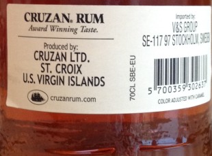 Cruzan Single Barrel Estate Rum