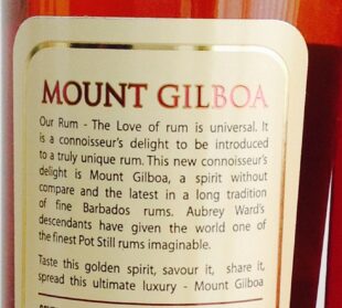 Mount Gilboa Barbados Pot Still Rum Review by the fat rum pirate