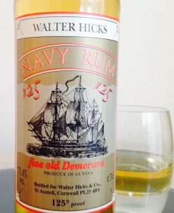 Walter Hicks 125 Navy rum review by the fat rum pirate