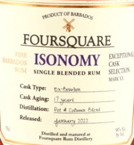 Foursquare Isonomy Rum Review by the fat rum pirate