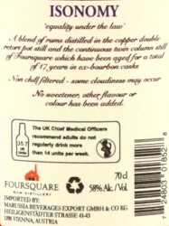 Foursquare Isonomy Rum Review by the fat rum pirate