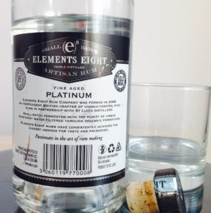 Elements Eight Fine Aged Platinum Rum Review by the fat rum pirate