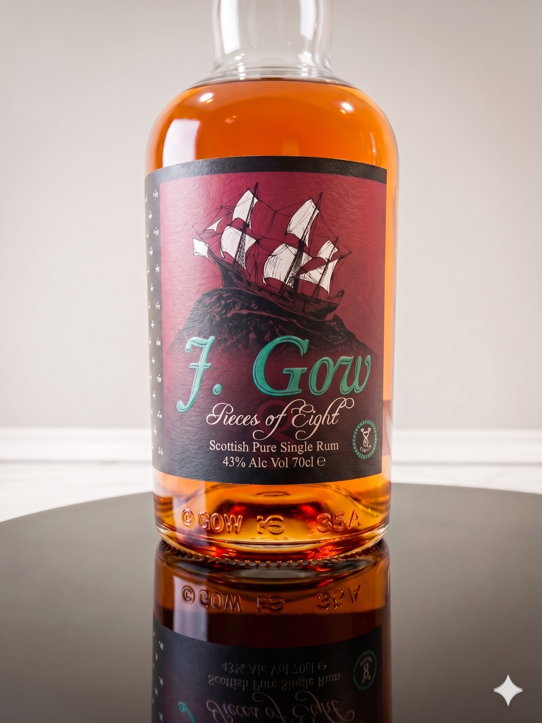 J Gow Pieces of Eight Rum Review by the fat rum pirate
