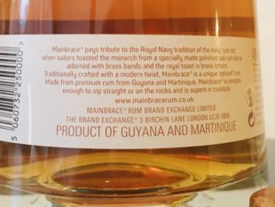 Mainbrace Premium Spliced Rum review by the fat rum pirate