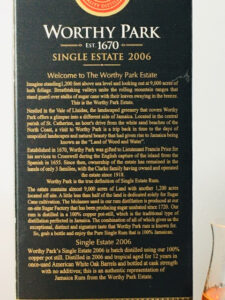 Worthy Park Single Estate 2006 Aged 12 Years rum review by the fat rum pirate