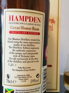 Hampden Great House Distillery Edition Rum review by the fat rum pirate