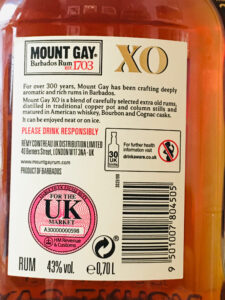 Mount Gay XO Triple Cask Blend rum review by the fat rum pirate
