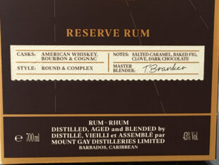 Mount Gay XO Triple Cask Blend rum review by the fat rum pirate