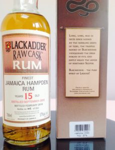 Blackadder Raw Cask Rum Review Hampden Jamaica 15 year old by the fat rum pirate