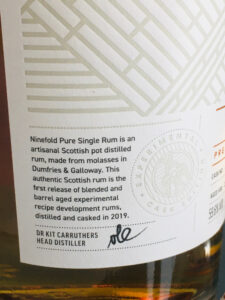 Ninefold Distillery Barrel Aged Pure Single Rum - Release #1 Rum review by the fat rum pirate
