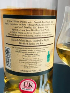 J. Gow Hidden Depths Vol. 1 Rum Review by the fat rum pirate