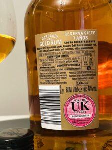 Cassario Gold Rum Reserva Siete Aged 7 Years rum review by the fat rum pirate