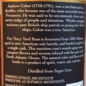 Privateer Navy Yard Barrel Proof Rum review by the fat rum pirate