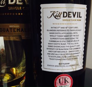 Kill Devil Guatemala 8 years rum review by the fat rum pirate