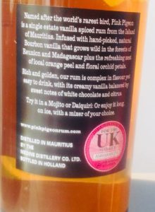 The Pink Pigeon Single Estate Mauritian Vanilla Spiced Rum