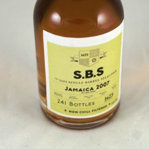 S.B.S 1423 Single Barrel Selection Jamaica 2007 Rum review by the fat rum pirate