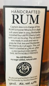 Skotlander Handcrafted Rum V 2,200 SØMIL rum review by the fat rum pirate