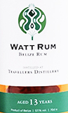 Watt Rum Belize Rum Distilled at Travellers Distillery Aged 13 Years rum review by the fat rum pirate