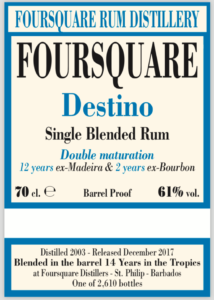 Foursquare Rum Distillery Destino Velier 70th Anniversay Release Rum Review by the fat rum pirate
