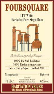 Foursquare LFT White Barbados Pure Single Rum