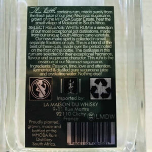Mhoba Select Release White Rum review by the fat rum pirate