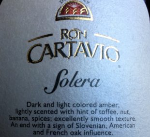 Ron Cartavio Solera Aged 12 Years rum review by the fat rum pirate