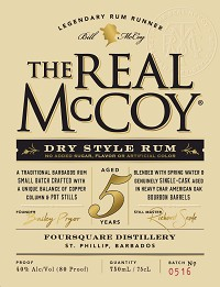 The Real McCoy Aged 5 Years Rum review by the fat rum pirate